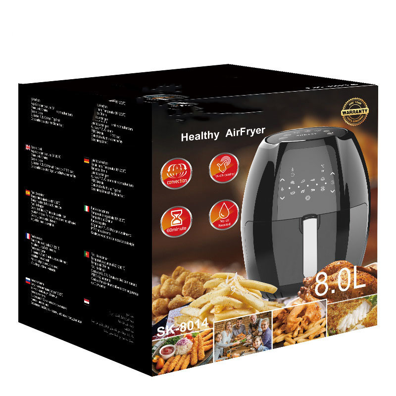 Large Capacity Low Fat Air Pressure Fryer Machine Touch Control Panel Time Setting Digital Air Cooker Fryer