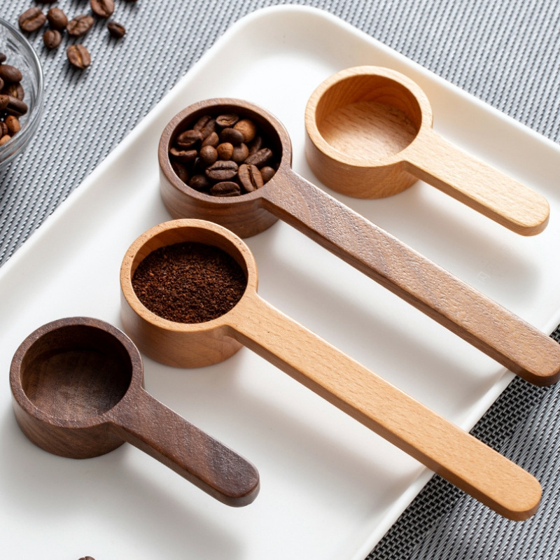 Wooden Coffee Spoon In Beech Coffee Scoop Measuring Scoop For Coffee Beans Wood Table Spoon