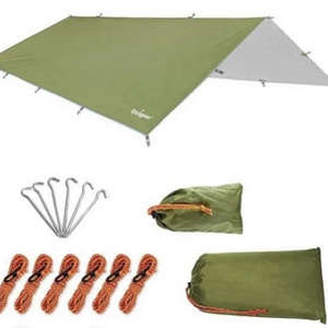 Waterproof Camping Tarp Rain Fly Heptagonal Tarp Hammock Tent