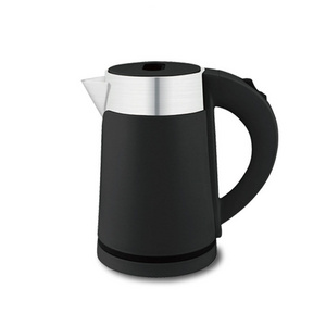 European Regulations Plastic Outer Casing Stainless Steel Kettle Black Classic Travel Tea Maker Electric Kettle