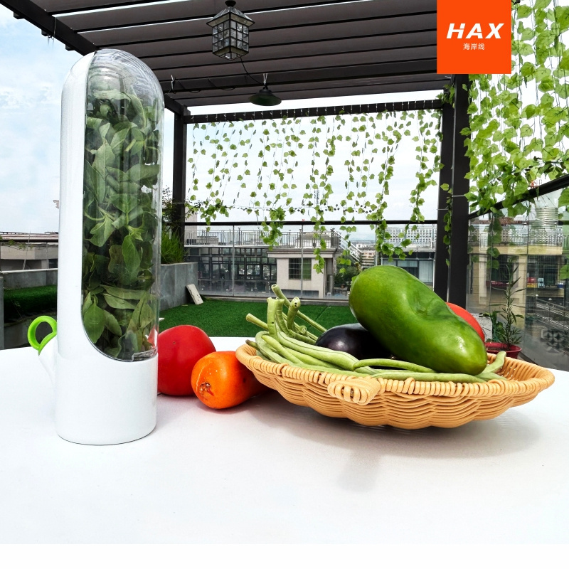 2023 New product Herb Savor Storage Container Freshness Herb Keeper Transparent Refrigerator Herb Saver