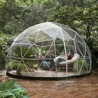 Customized large transparent canopy garden Igloo geodesic dome greenhouse inflat stadium clear outdoor dining dome tent