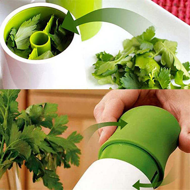 Hot Sell Cutter Tools Hand Roller Herb Spice Grinder Kitchen Accessories Vegetable Dry Grated Coriander Chopper