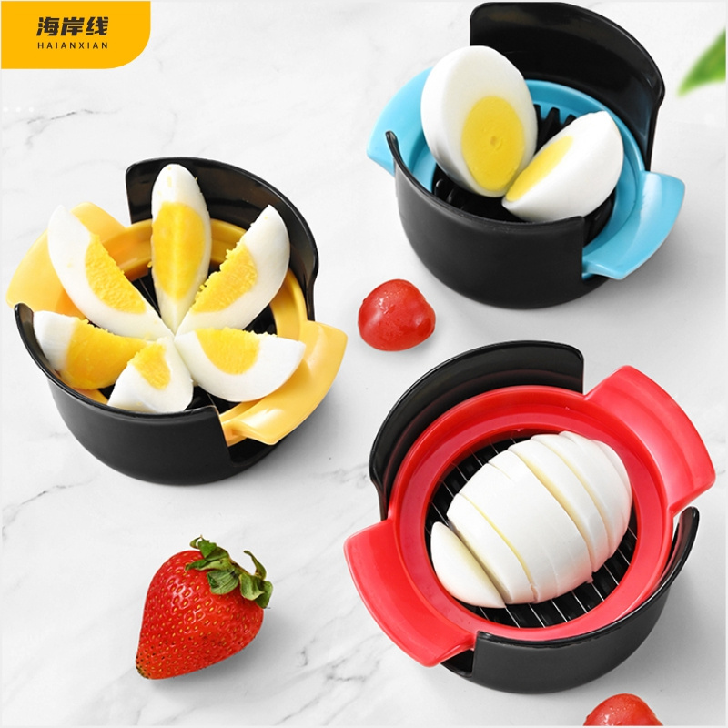 3 In 1 Multifunctional Egg Cutter Stainless Steel Wire Egg Cutter Kitchen Gadgets Tool Food Grade Slicer For Hard Boiled Egg