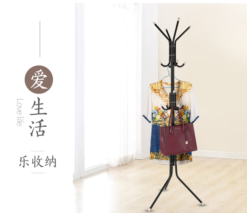 5 color Hooks Coat Rack Hat Stand Tree Clothes Hanger Umbrella Holder Metal Organizer