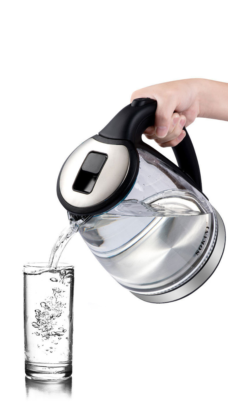 High Capacity Low Noise Fast Heat Keep Warm Function Adjustable Temperature Electric Glass Kettle