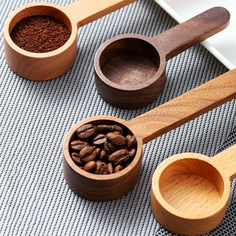 Wooden Coffee Spoon In Beech Coffee Scoop Measuring Scoop For Coffee Beans Wood Table Spoon