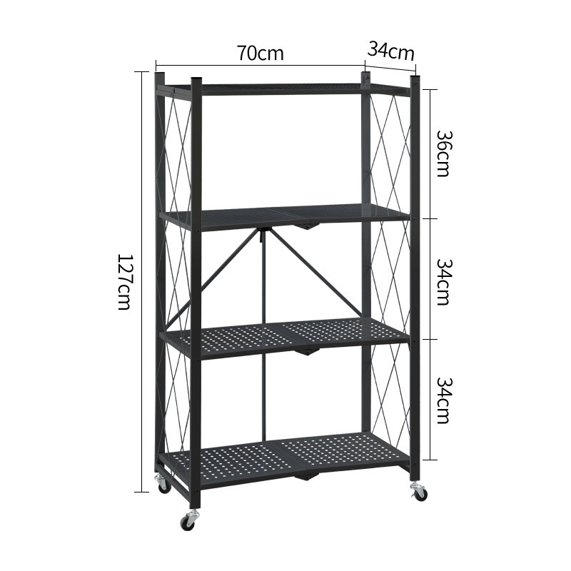 Modern Multifunctional Foldable Movable Kitchen storage holders Microwave Oven Storage Stank Rack Shelf