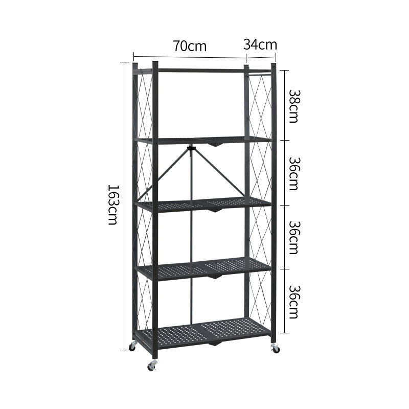 Modern Multifunctional Foldable Movable Kitchen storage holders Microwave Oven Storage Stank Rack Shelf