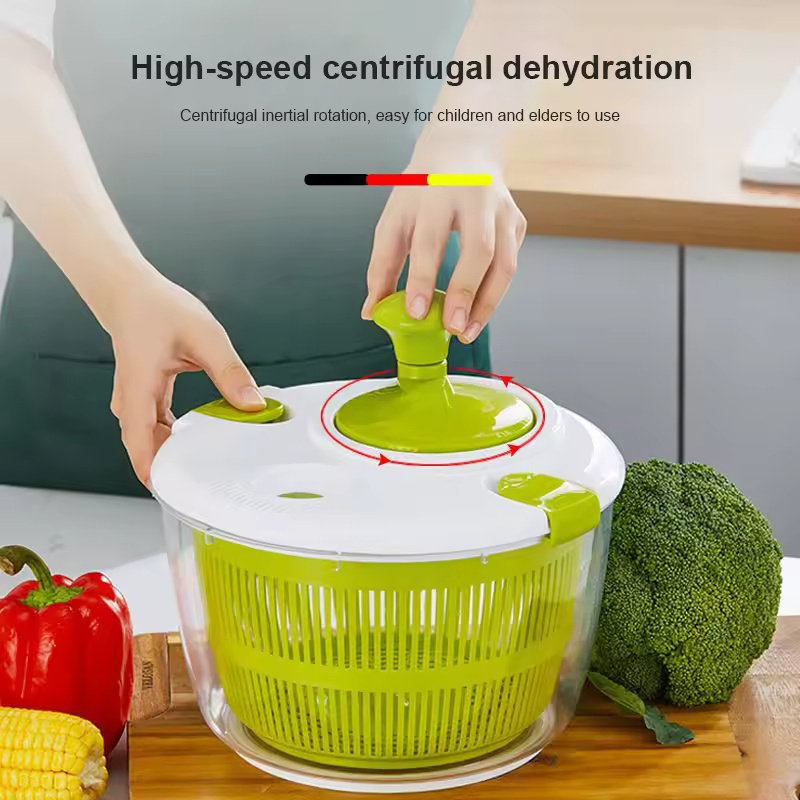 Kitchen manual control Large Capacity Salad Spinner Colander Vegetable Dryer Chopper Pull Salad Spinner Vegetable Salad Spinner