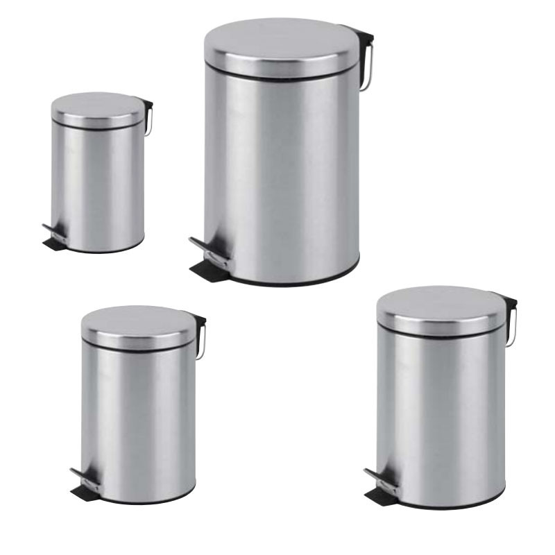 Hotel Room 5L 12L 30L Metal Stainless Steel Odorless Recycling Foot Pedal Bin Trash Bin Kitchen Rustproof Waste Bin