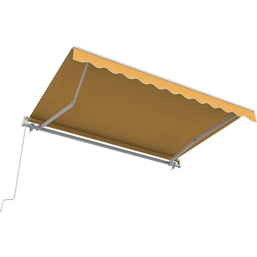 Clamp Awning with Hand Crank Balcony, Height-Adjustable Balcony Awning