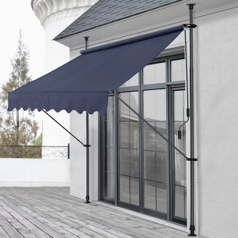 Shade Shelter Canopy for Garden Yard Balcony Manual Retractable Outdoor fashionable  Awning