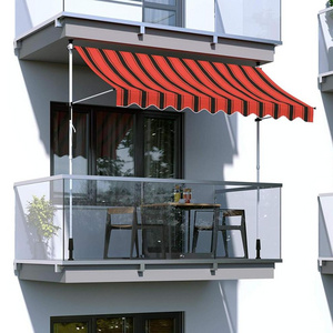 Manual Patio Retractable Deck Awning Sunshade Shelter Canopy Outdoor Awning