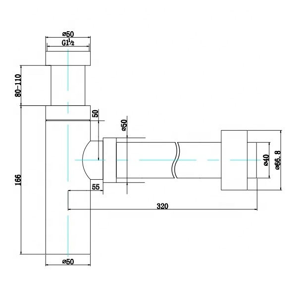 Kingchun Factory Washing Basin Brass Bottle Trap Pipe Watermark Siphon for Hair Catcher Cleaning for Australia