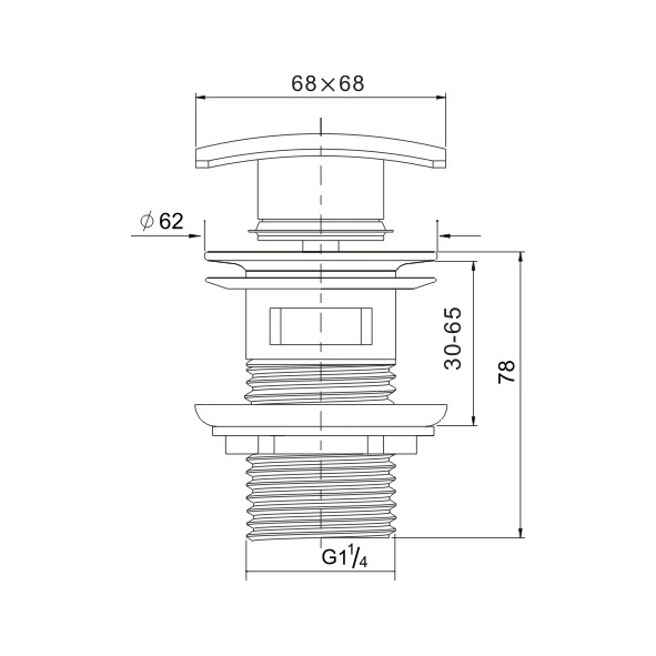 Square Shape Cover and Universal Pop Up Waste For Seal Washing Basin Damage Mushroom Drain