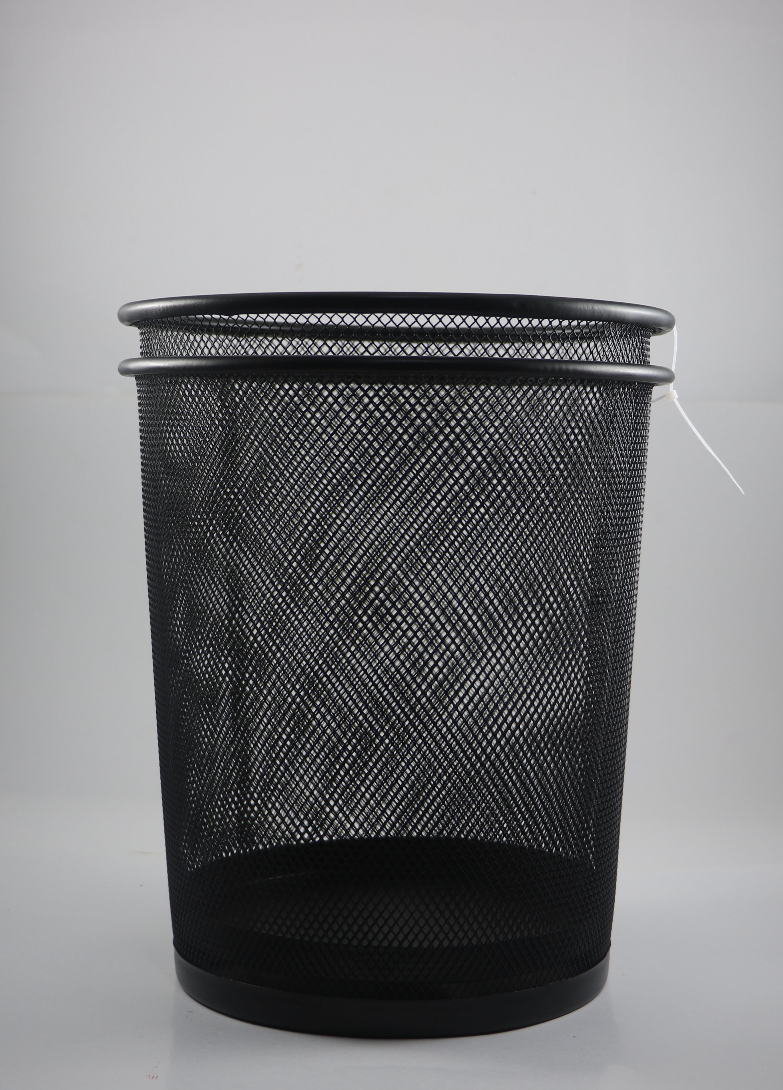 Hot sale good quality black silver white round smart dustbin trash can garbage rubbish metal mesh iron waste bin