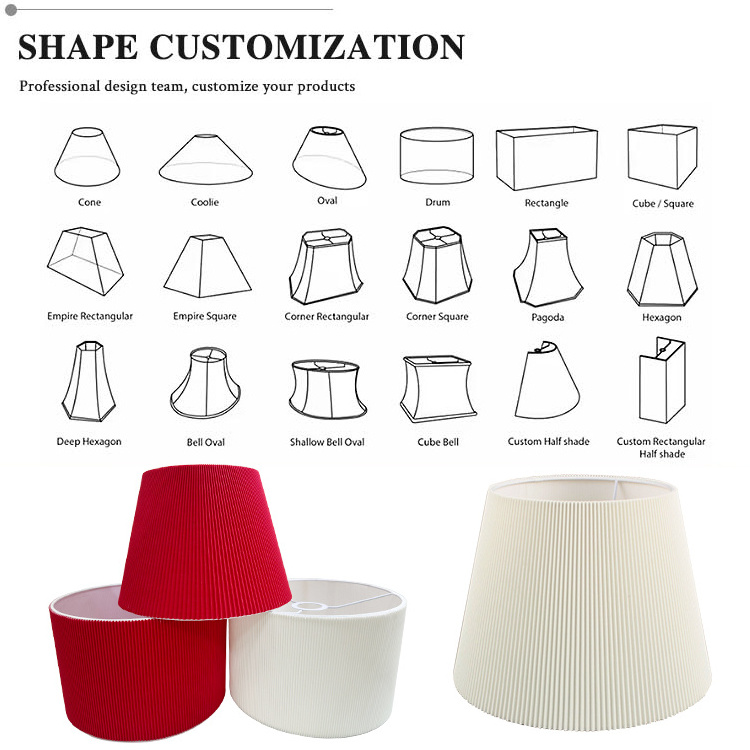 Customizable Pleated Barrel Lampshade Cover For Floor Lamp Table Lamp Modern Euro Style Minimalist Lampshade Frame