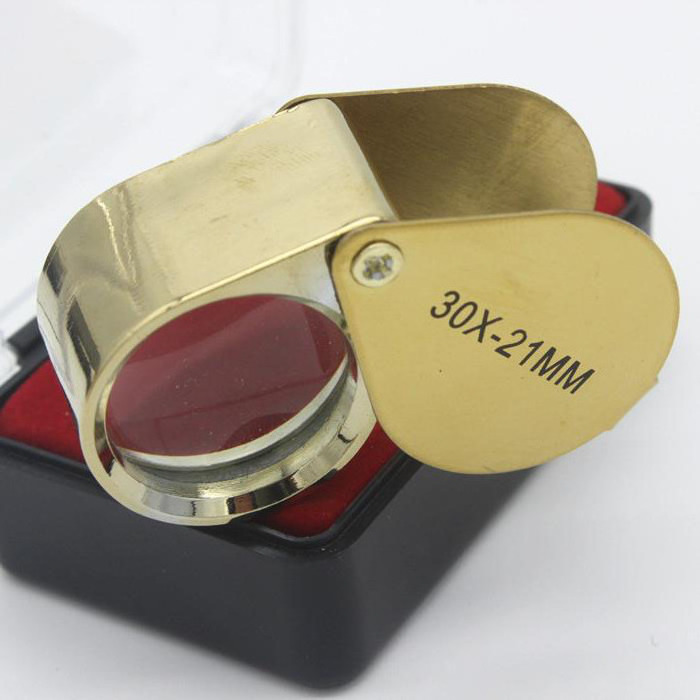 Mini 30x21mm Jewelers Loupes Jewelry Magnifiers Magnifying Glass Ingenious Portable Loupe Gold Magnifier