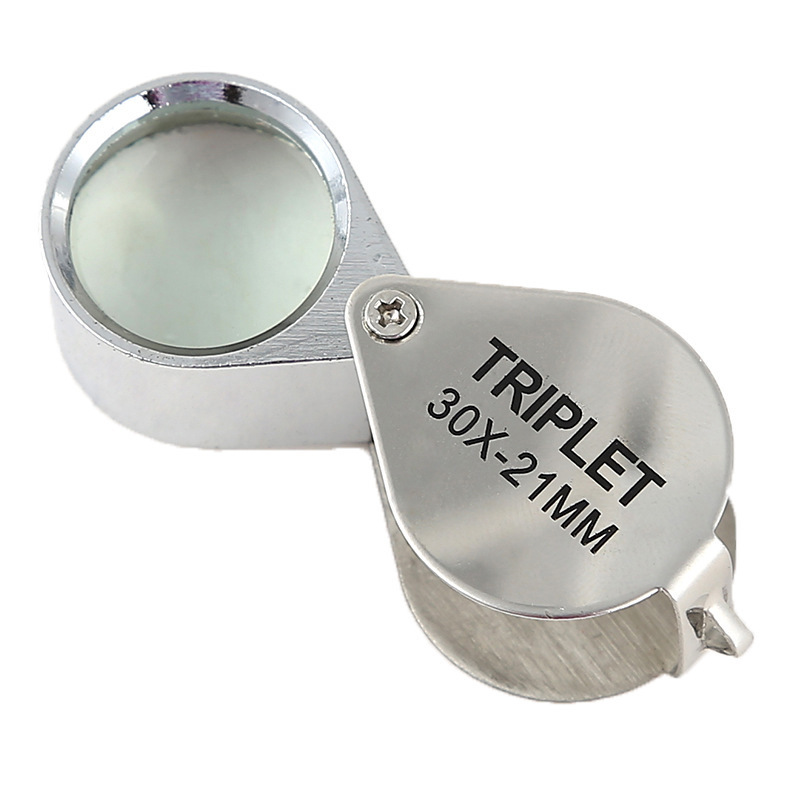 10X 20X 30X Jewelry Magnifying Glass Jewelers Eye Tool Jewellery Folding Loupe Glass Lens Magnifying Glass for Jewelry Diamond