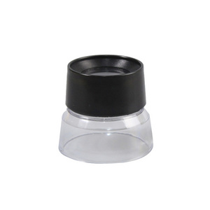 MG17136 10X Mini Size Pocket Portable Cylinder Round Acrylic Plastic Stand Diameter 30mm Magnifying Loupe Magnifier  For Reading