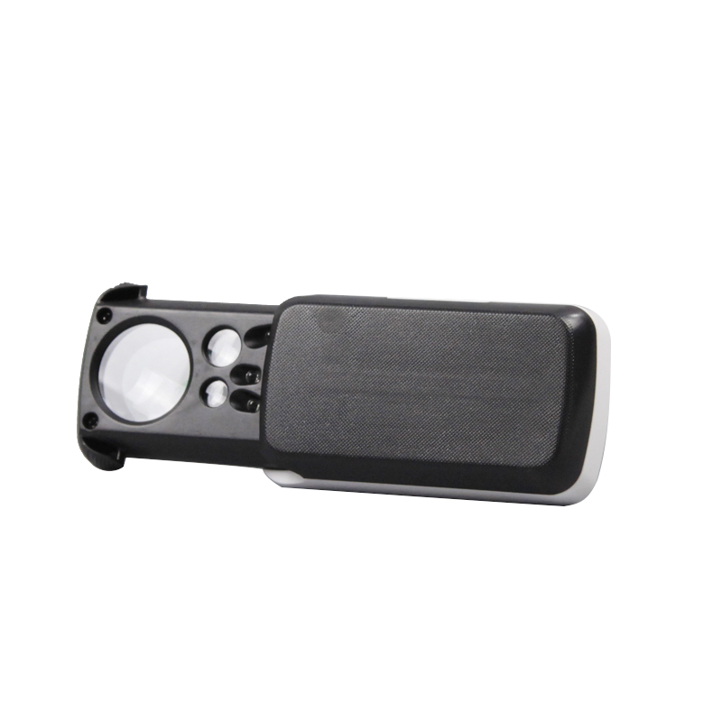 NO.774-3ZX1 Pull-out Style 30X 60X 90X Currency Detecting Pull Out Pocket Jewelry Eye Loupe Magnifier With UV Light