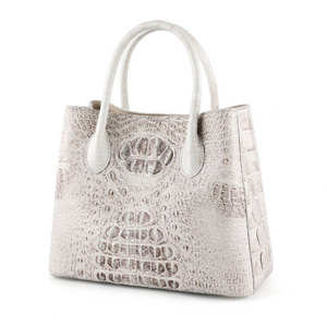 genuine leather New women's bag trend Women's crossbody bag Fashion Himalayan white crocodile TOTE handbag