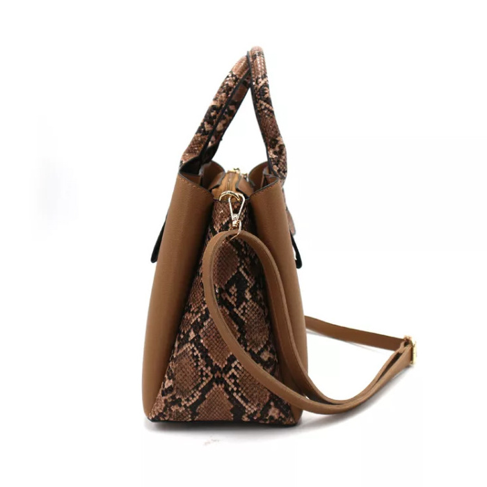 2024 Custom Snake Vegan Leather Bucket Bag Handbag For Women Ladies Fashion