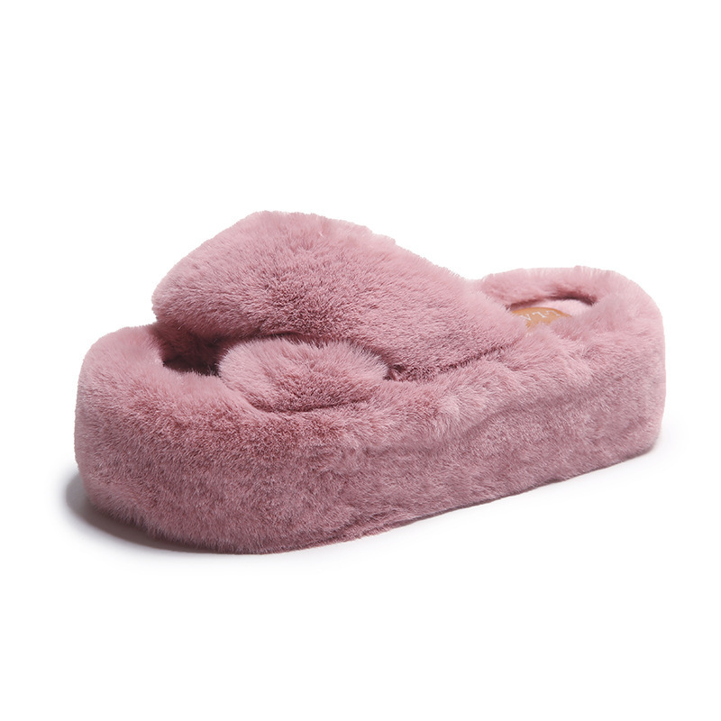 New Arrivals Plush Slides Fuzzy Mongolian Sheepskin Ladies Fluffy Slippers Indoor Home Fashion Fur Slippers For Women