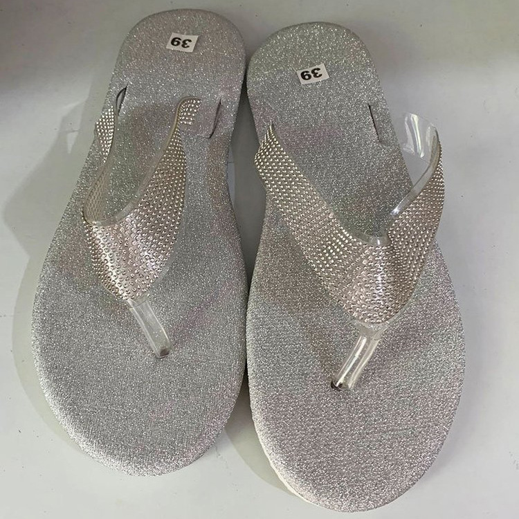 Dropshipping Flip Flops Womens Plus Size Slipper Clip On Sandals Rhinestone Beach Ladies Sandals Slippers