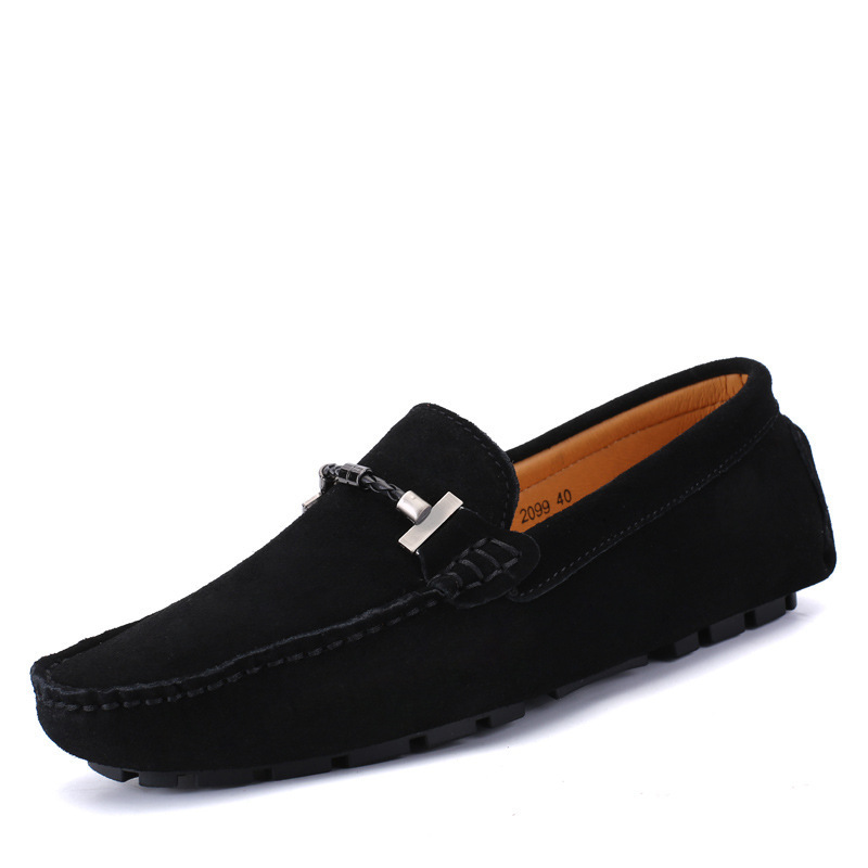 2024 Wholesale Manufacturer Genuine Leather Slippers Half Loafers Shoes Slip Moccasins Flat Slippers For Men