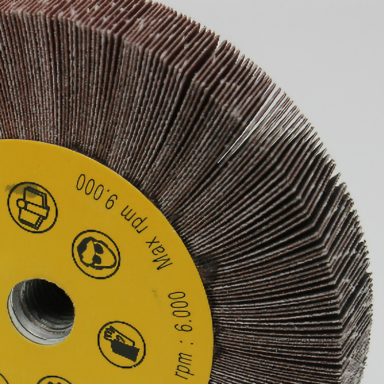 Stainless steel sheet coil polish wheel aluminum oxide grinding abrasive circular unmounted flap wheel for polishing