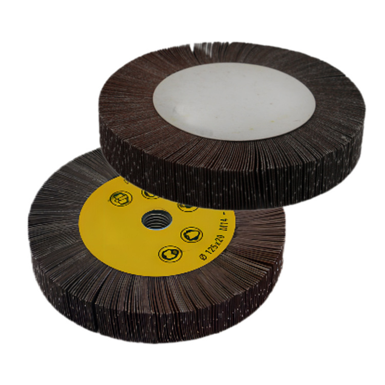 Stainless steel sheet coil polish wheel aluminum oxide grinding abrasive circular unmounted flap wheel for polishing