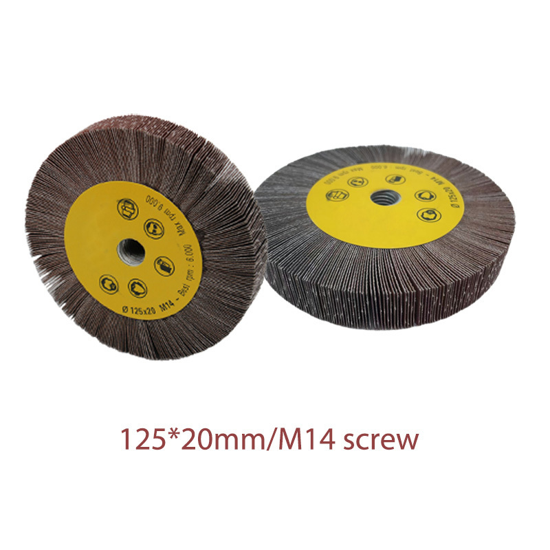 M14 Unmounted Flap Wheel Various Size Abrasive Grinding Wheel With Screw Coated Flap Wheel For Stainless Steel Polishing