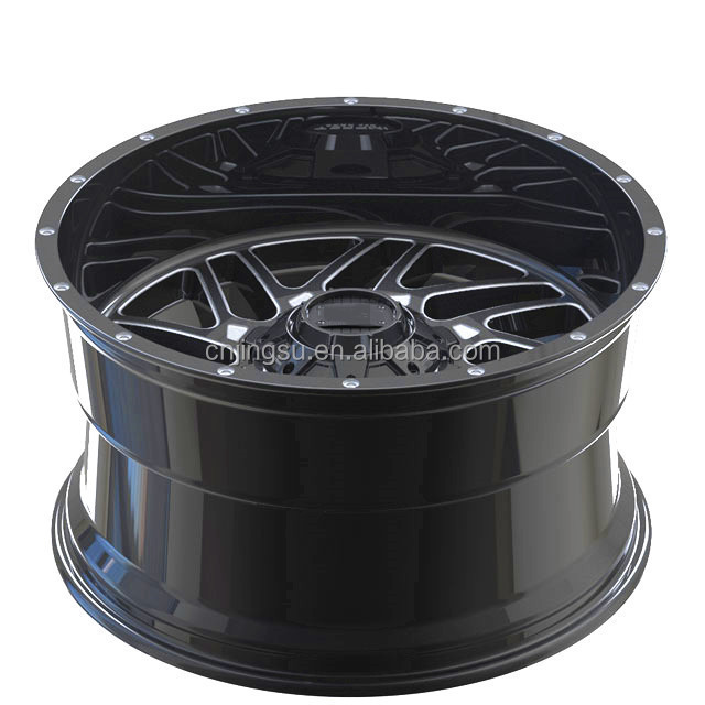 20x12 22x12 Inch Deep Edge Alloy Wheels With PCD 6x139.7 ET-44 Milling Spoke for 4x4 Wheel Rims