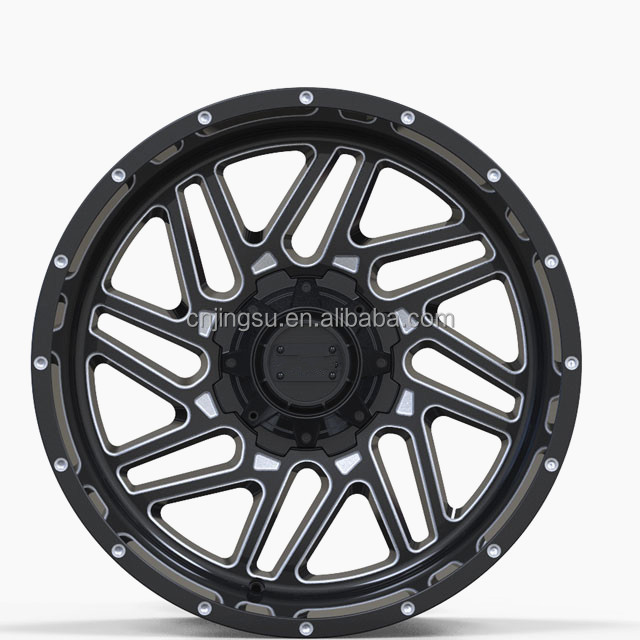 20x12 22x12 Inch Deep Edge Alloy Wheels With PCD 6x139.7 ET-44 Milling Spoke for 4x4 Wheel Rims