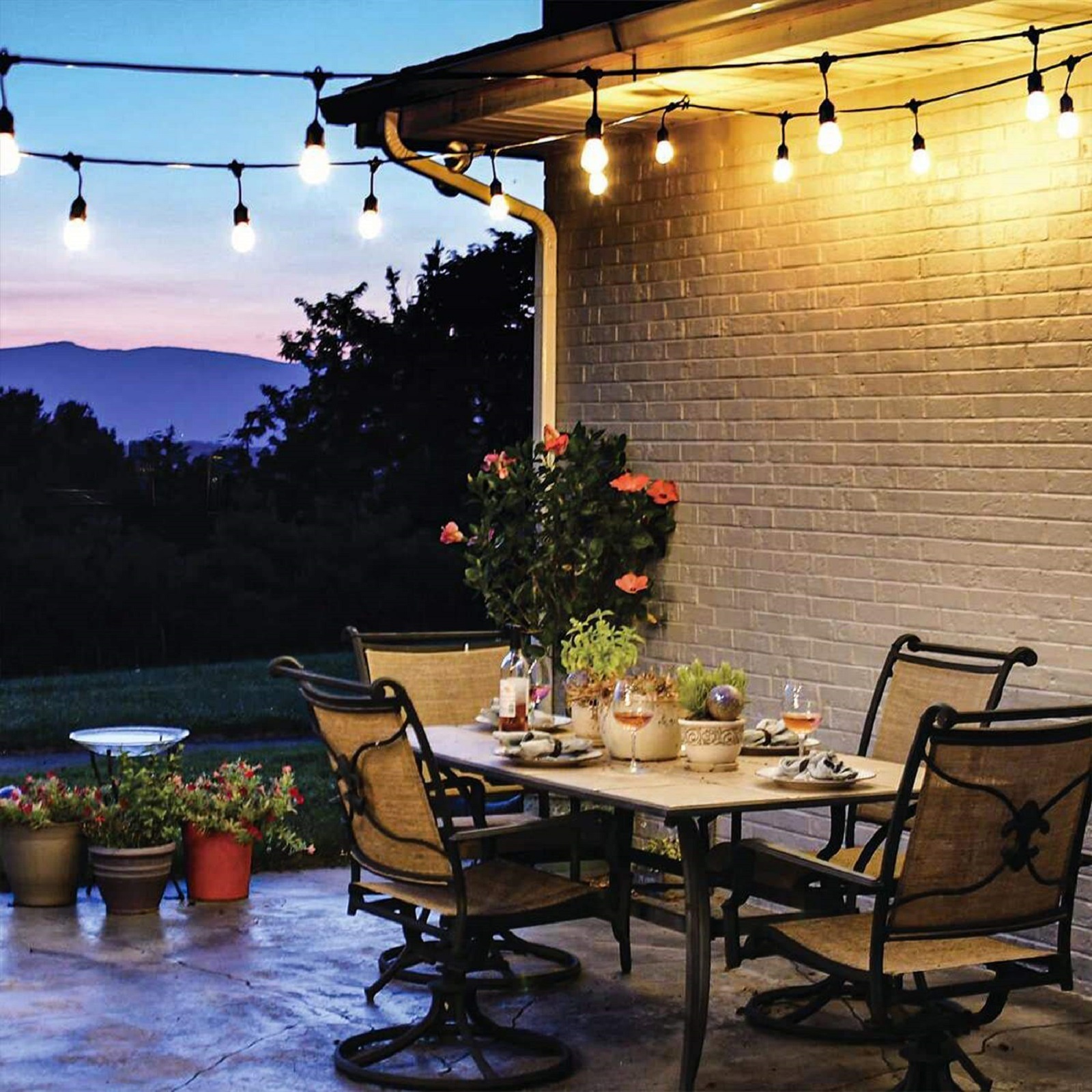 S14 Festoon Lighting Outdoor Waterproof IP65 Outdoor Lighting Garden S14 Connectable Patio String Light For Holiday Decoration