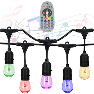 Led Lighting Wholesale 48FT Color Changing Music Sync Smart Outdoor RGB Led String Light Factory Wholesale Shenzhen Led Lighting