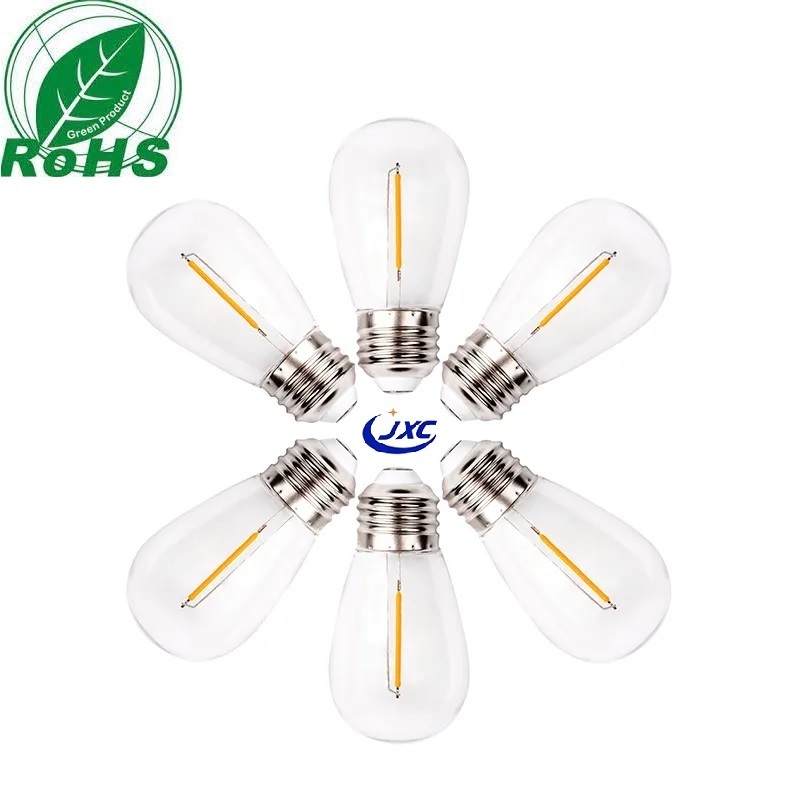 Factory Price S14 1w 2w Vintage antique Light Bulb 2700K Clear Glass 110V 220V Edison Bulb