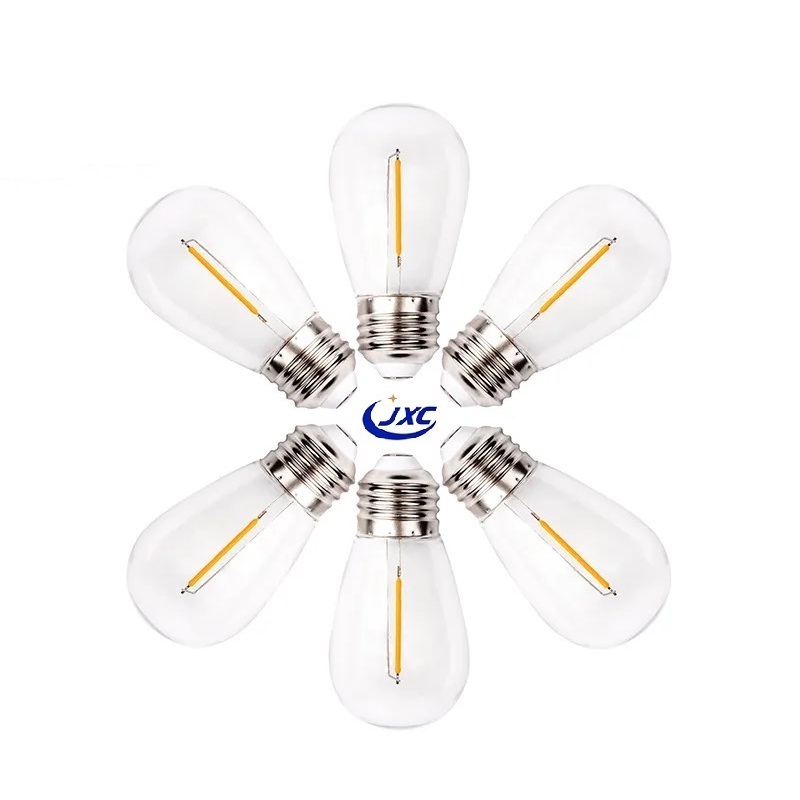 Outdoor Decoration Plastic Shatterproof e26/27 S14 Filament Led Bulb for patio string light