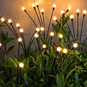 Solar Powered IP65 Pathway Decoration Landscape 6/8/10 Heads Led Swaying Firefly Light Solar Garden Light