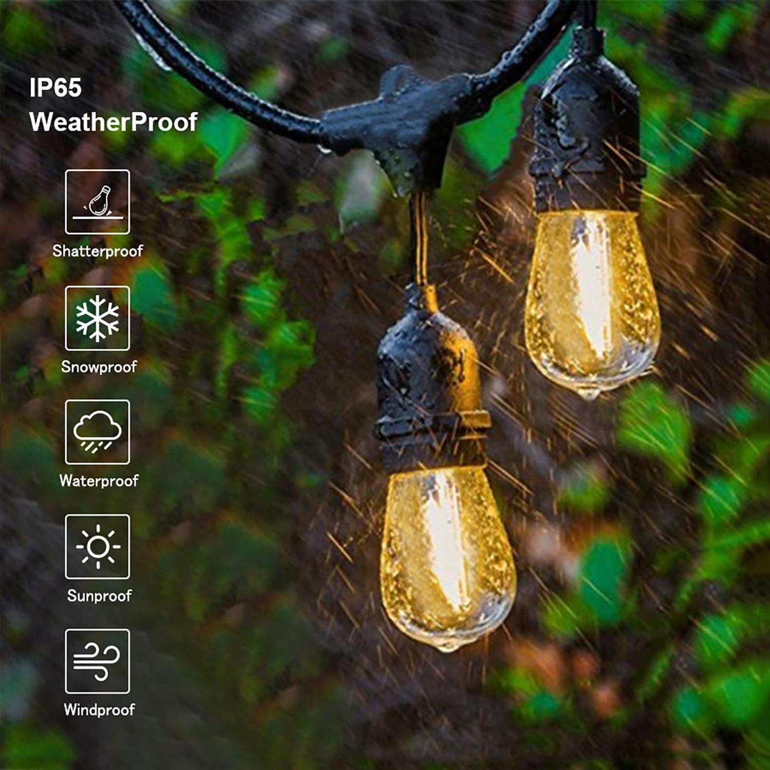 S14 Festoon Lighting Outdoor Waterproof IP65 Outdoor Lighting Garden S14 Connectable Patio String Light For Holiday Decoration