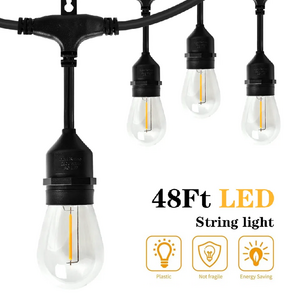 S14 Festoon Lighting Outdoor Waterproof IP65 Outdoor Lighting Garden S14 Connectable Patio String Light For Holiday Decoration