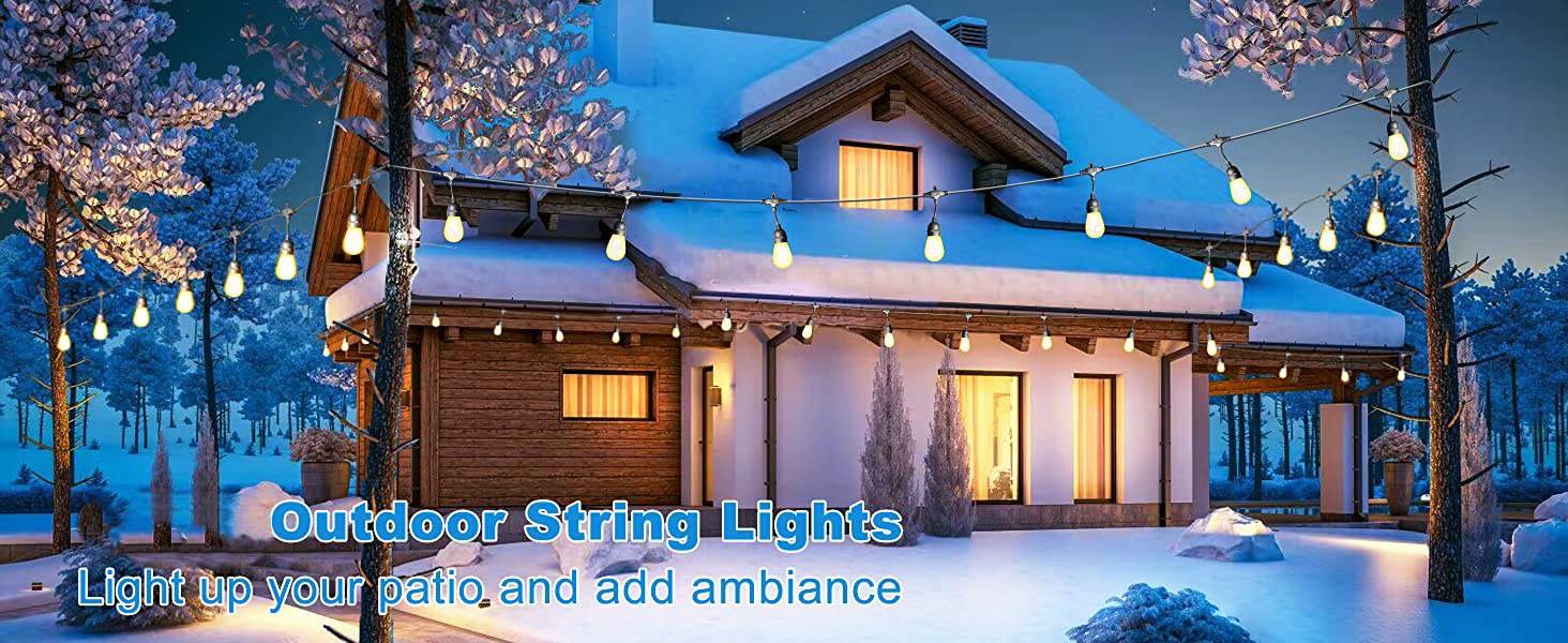 S14 Festoon Lighting Outdoor Waterproof IP65 Outdoor Lighting Garden S14 Connectable Patio String Light For Holiday Decoration