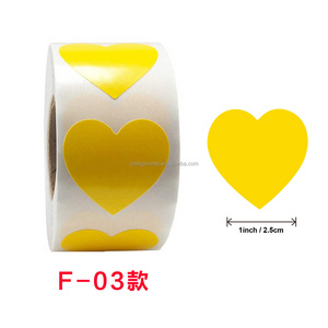 Colors Heart Shaped Polka Dot Stickers Love Shape Labels Valentine's Day Wedding Holiday Gifts Packaging Decoration