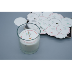 Various Sizes Candle Paper Top Lid Clear Candle Dustproof Label 2 Inches Round Dust proof Paper for Candle