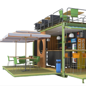 Street convenience store style coffee shop prefabricated container shops