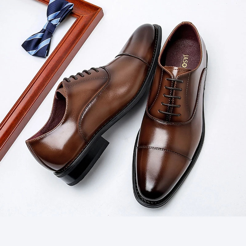 2022 High Quality Handmade Man Genuine Cow Leather Suit Shoes Footwear Wedding Formal Italian Summer Men Dress Shoes & oxford