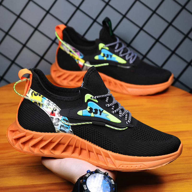 2022 new fashion mesh upper breathable casual cheap designer running men sport shoes vendors manufacturer supplier