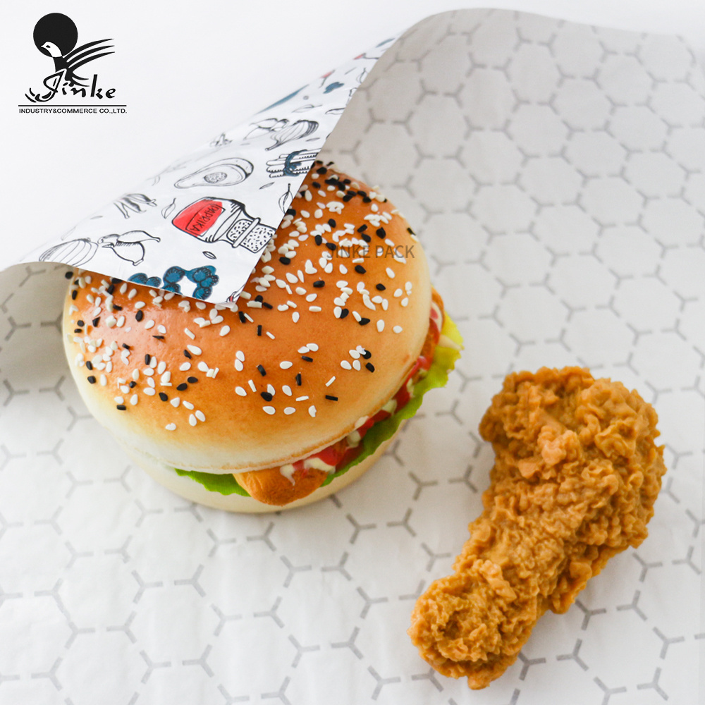 Honeycomb aluminum foil laminated paper print and without print emboss aluminum foil for burger wrap  Packaging